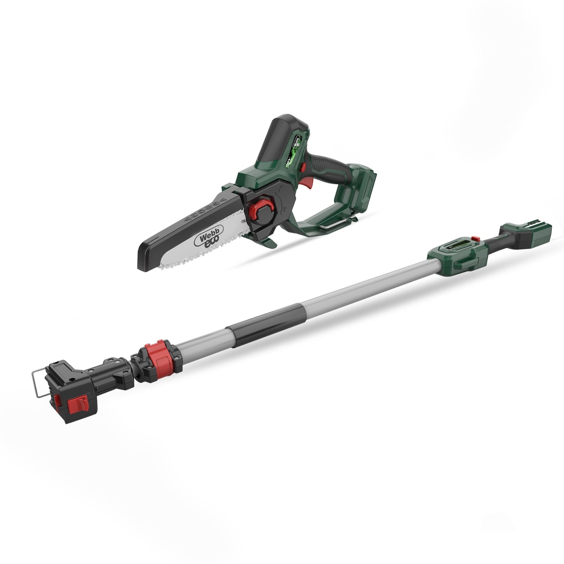 Webb 20V 15cm (6") Cordless Pruing Saw with Extension Pole (2AH Battery & Charger) - plants - express.com