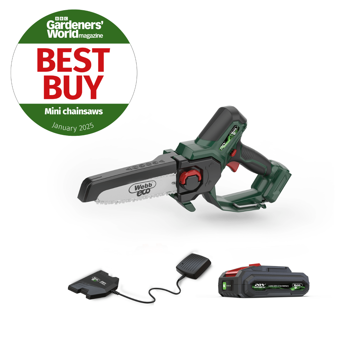 Webb 20V 15cm (6") Cordless Pruning Saw (2AH Battery & Charger) - plants - express.com