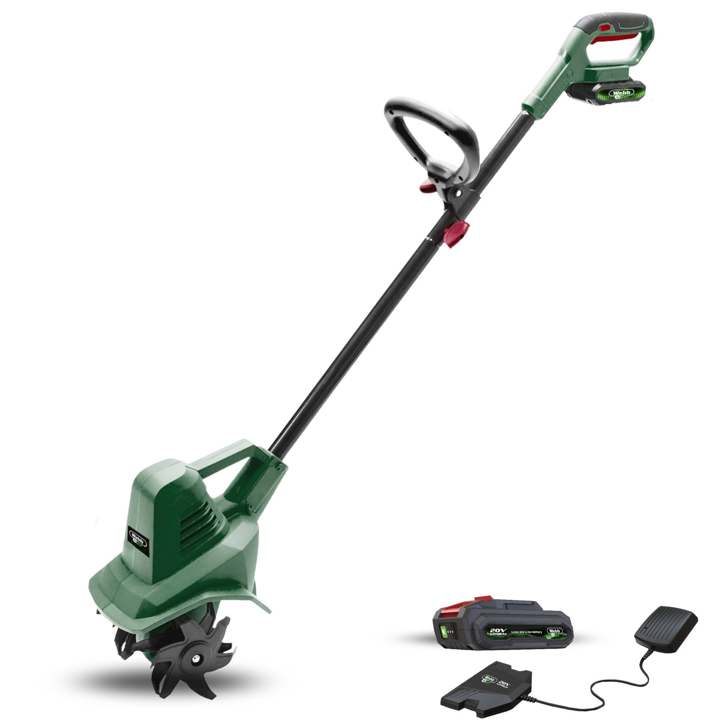 Webb 20V 19cm (7.5") Cordless Tiller (2AH Battery & Charger) - plants - express.com