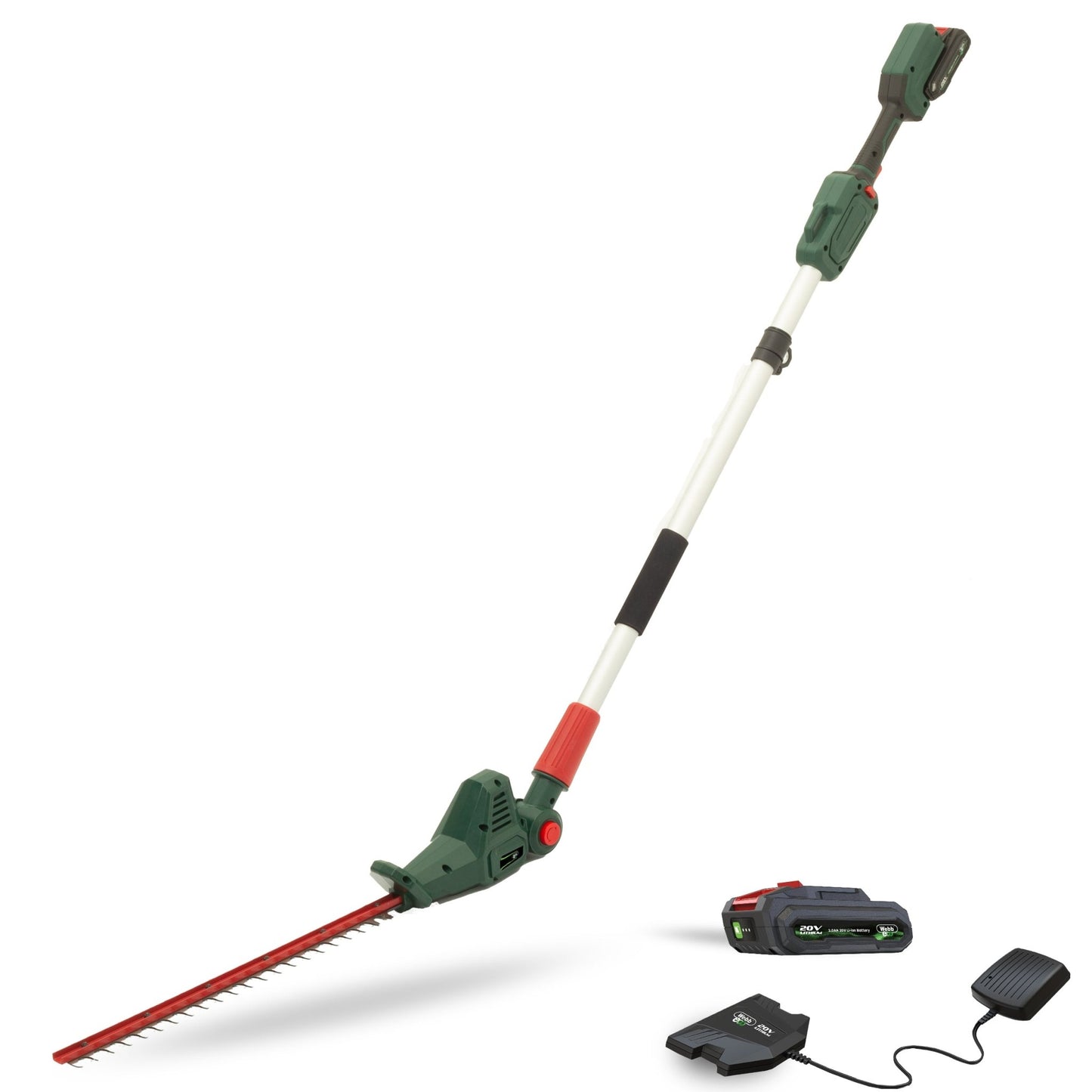 Webb 20V 50cm (20") Cordless Long Reach Hedge Trimmer (2AH Battery & Charger) - plants - express.com