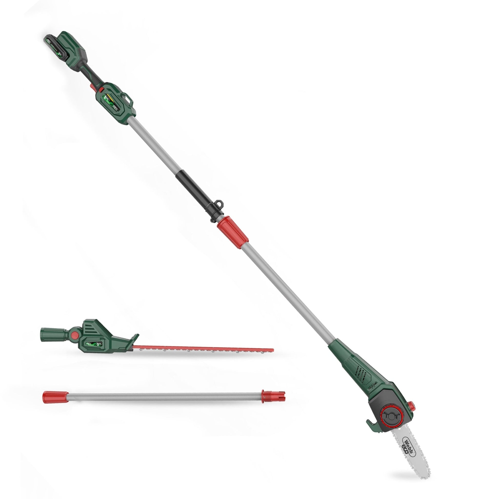 Webb 20V 50cm (20") Cordless Long Reach Hedge Trimmer & Pruner attachment (2AH Battery & Charger) - plants - express.com