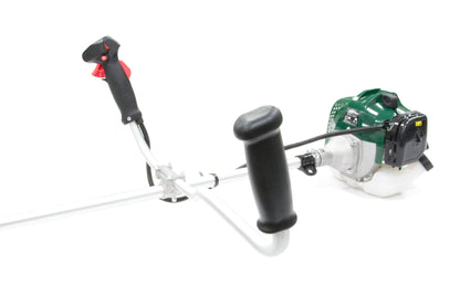 Webb 33cc 25cm (10") Straight Shaft Cow Horn Handled Petrol Brushcutter - plants - express.com