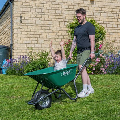 Webb 90 Litre Poly Body Wheelbarrow with Puncher proof Wheel (150Kg Capacity) - plants - express.com