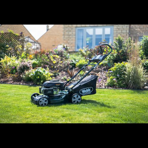 Webb Classic 46cm (18") Self Propelled Electric Start Petrol Rotary Lawnmower - plants - express.com