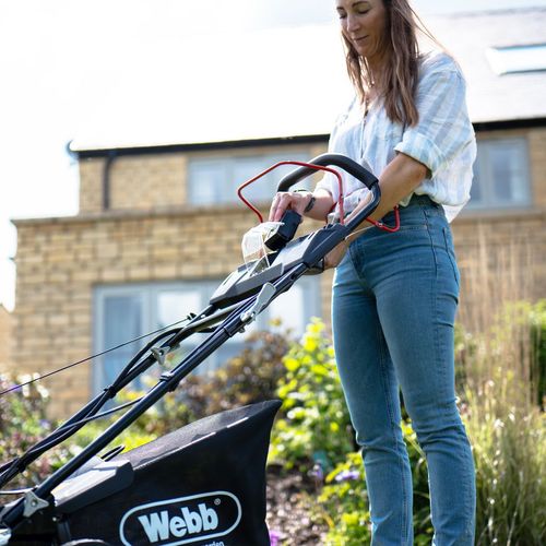 Webb Classic 51cm (20") Self Propelled Electric Start Petrol Rotary Lawnmower - plants - express.com