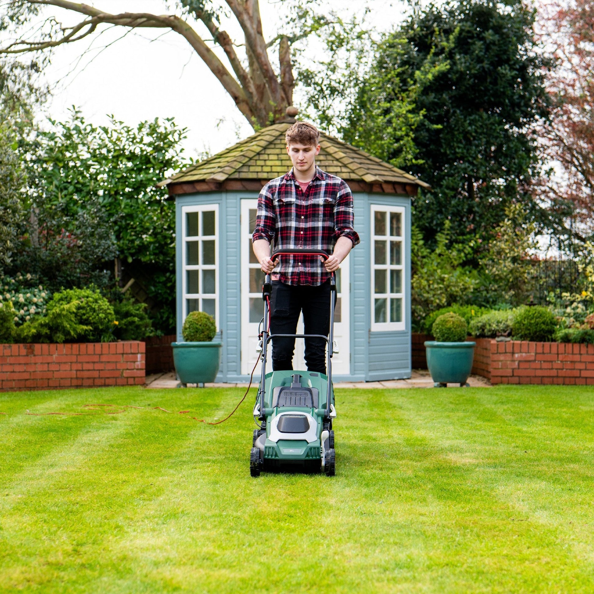 Webb Supreme 37cm (15") Electric Rotary Lawnmower with Rear Roller - plants - express.com