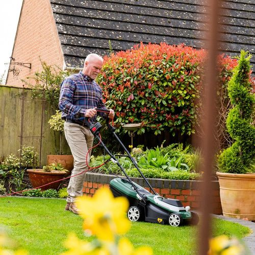 Webb Supreme 37cm (15") Electric Rotary Lawnmower with Rear Roller - plants - express.com