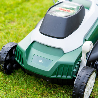 Webb Supreme 37cm (15") Electric Rotary Lawnmower with Rear Roller - plants - express.com