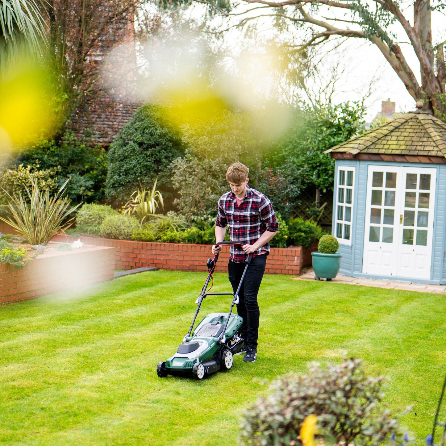 Webb Supreme 37cm (15") Electric Rotary Lawnmower with Rear Roller - plants - express.com
