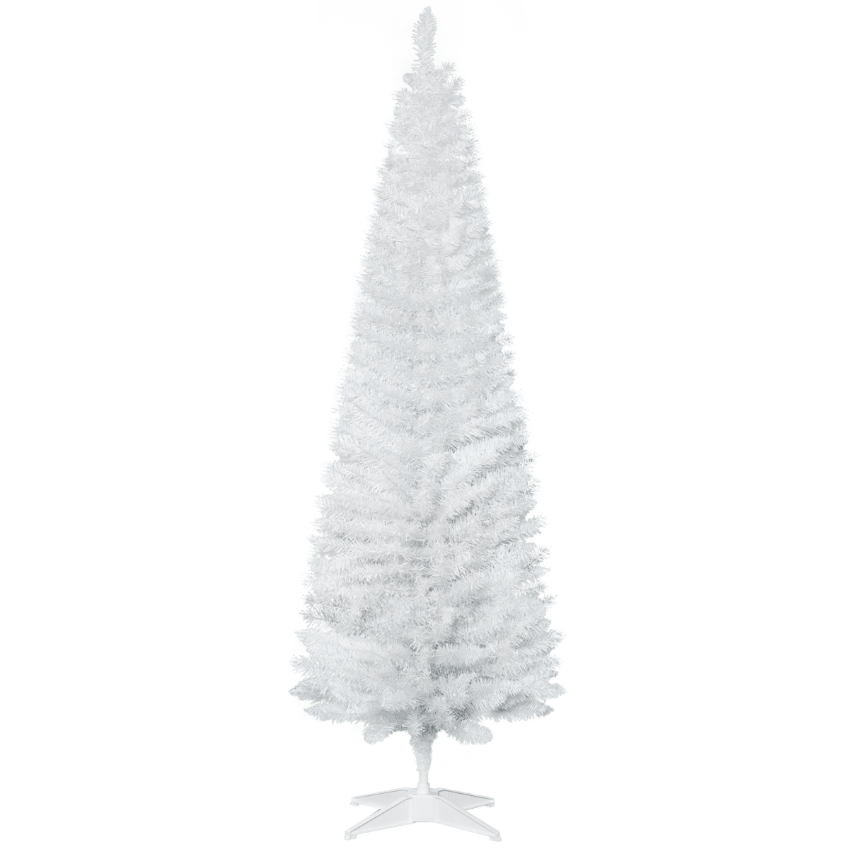 White 6ft Pencil - Slim Christmas Tree, 390 Tips, Easy Setup - plants - express.com