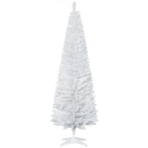 White 6ft Pencil - Slim Christmas Tree, 390 Tips, Easy Setup - plants - express.com