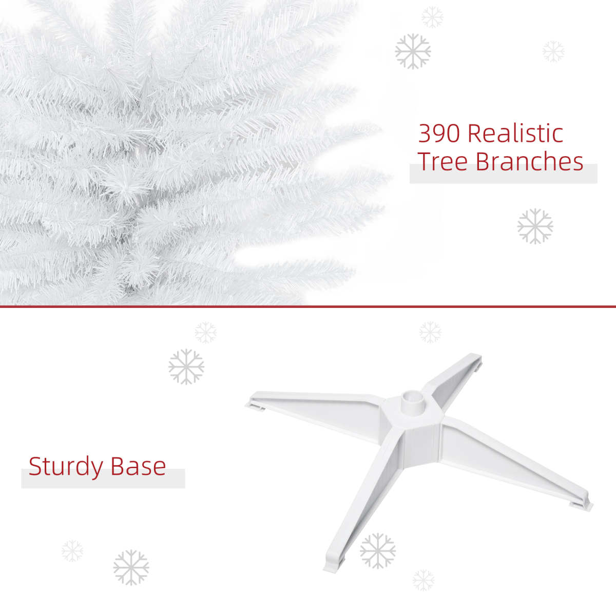 White 6ft Pencil - Slim Christmas Tree, 390 Tips, Easy Setup - plants - express.com
