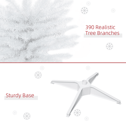 White 6ft Pencil - Slim Christmas Tree, 390 Tips, Easy Setup - plants - express.com