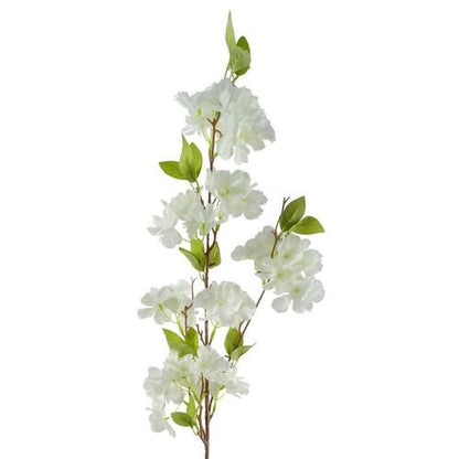 White Silk Blossom Stem Pack of 6 - 100cm Elegant Floral Decor - plants - express.com