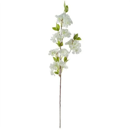 White Silk Blossom Stem Pack of 6 - 100cm Elegant Floral Decor - plants - express.com