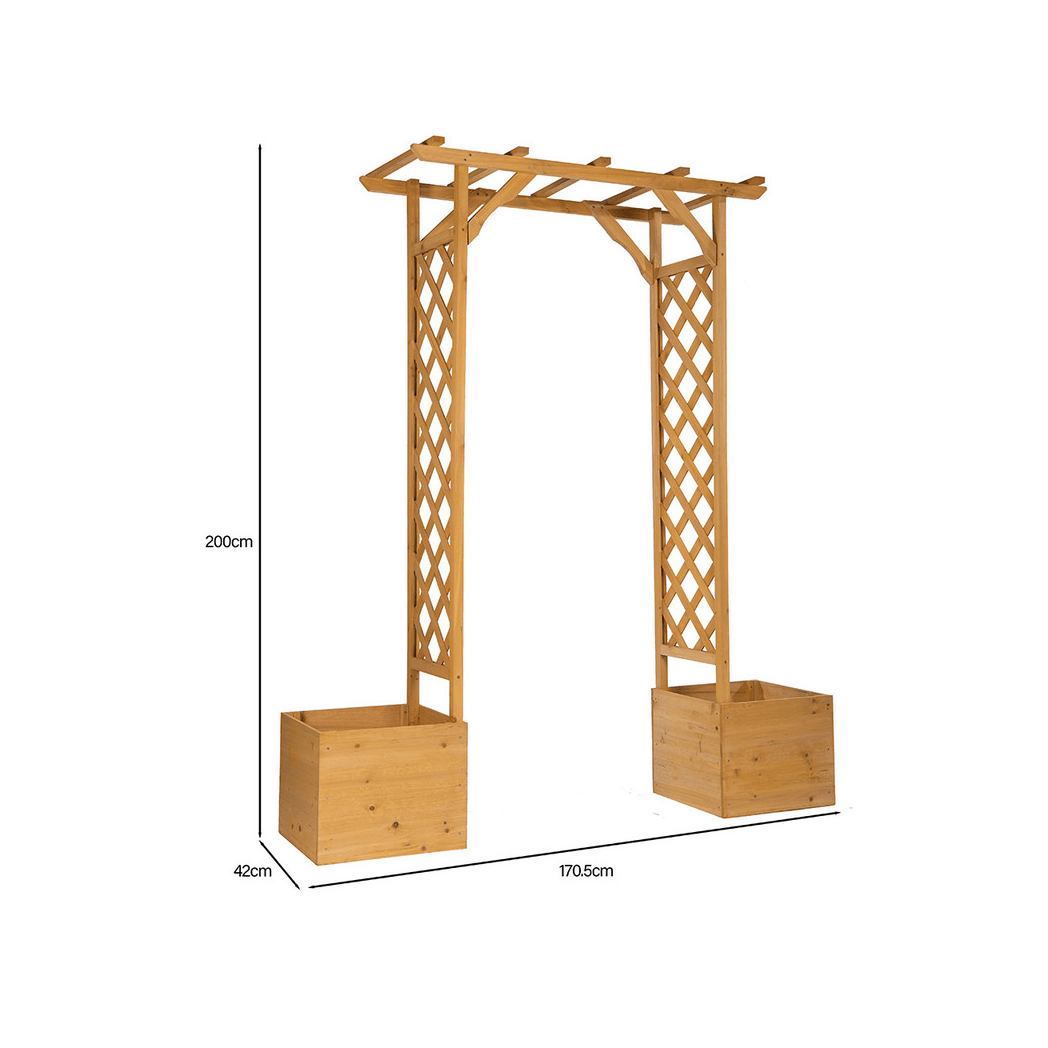 Wooden Arch and Planters - plants - express.com