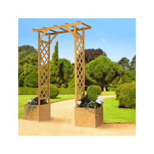 Wooden Arch and Planters - plants - express.com