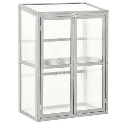 Wooden Cold Frame Greenhouse – 76 x 47 x 110cm (Grey) - plants - express.com