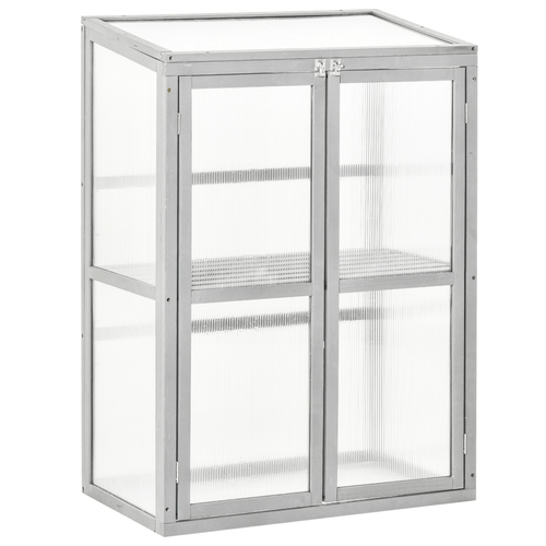 Wooden Cold Frame Greenhouse – 76 x 47 x 110cm (Grey) - plants - express.com
