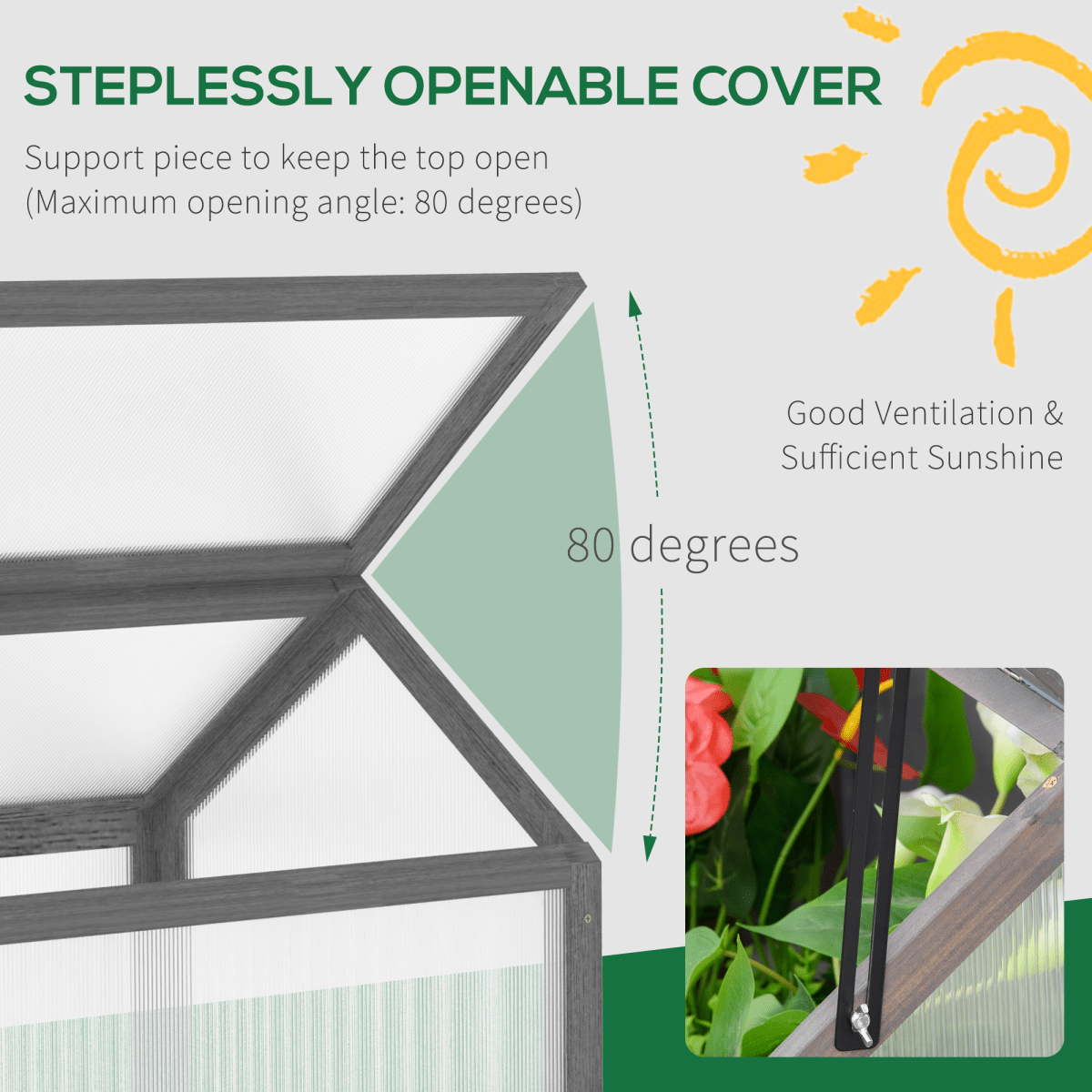 Wooden Cold Frame Greenhouse: Portable Raised Garden Planter - plants - express.com