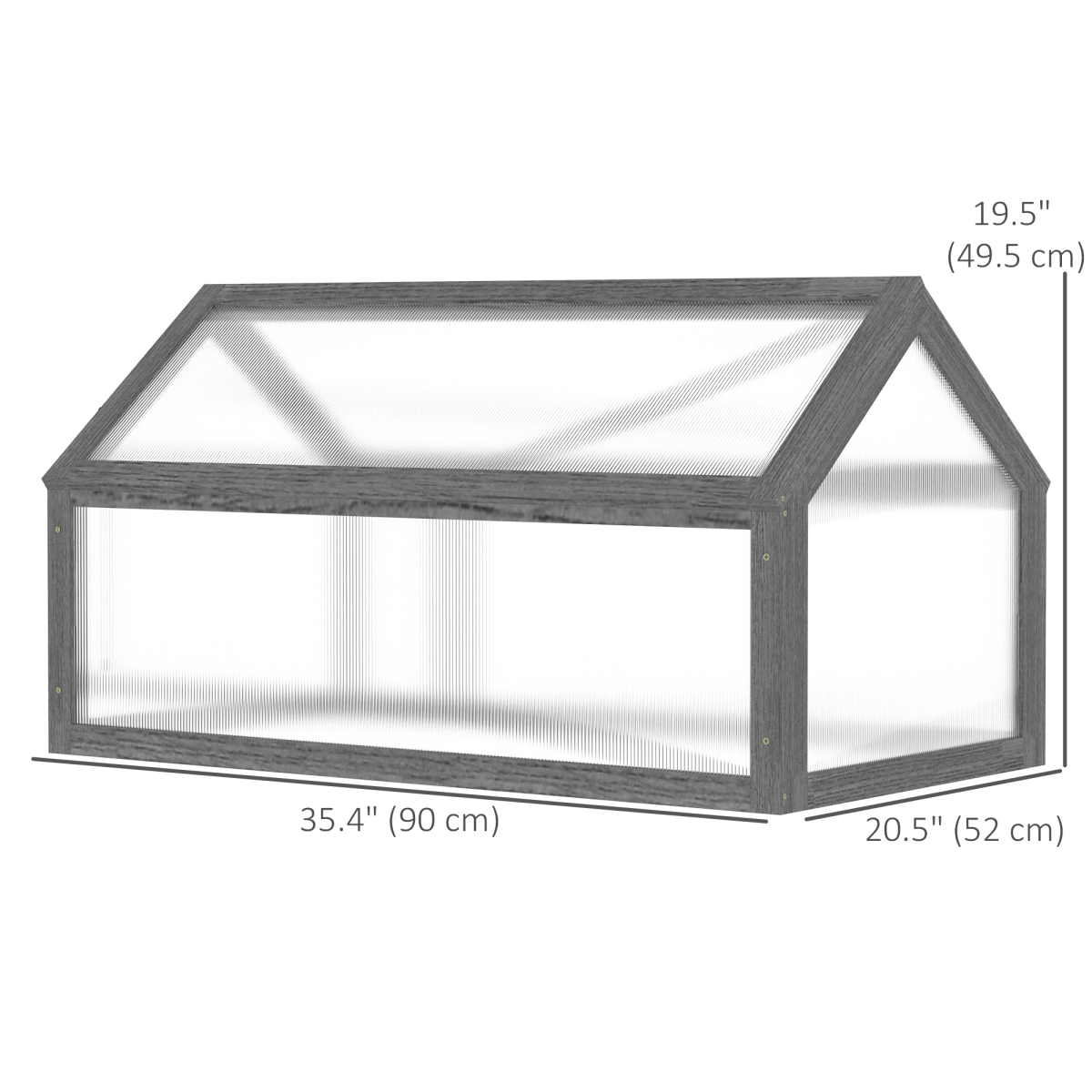 Wooden Cold Frame Greenhouse: Portable Raised Garden Planter - plants - express.com