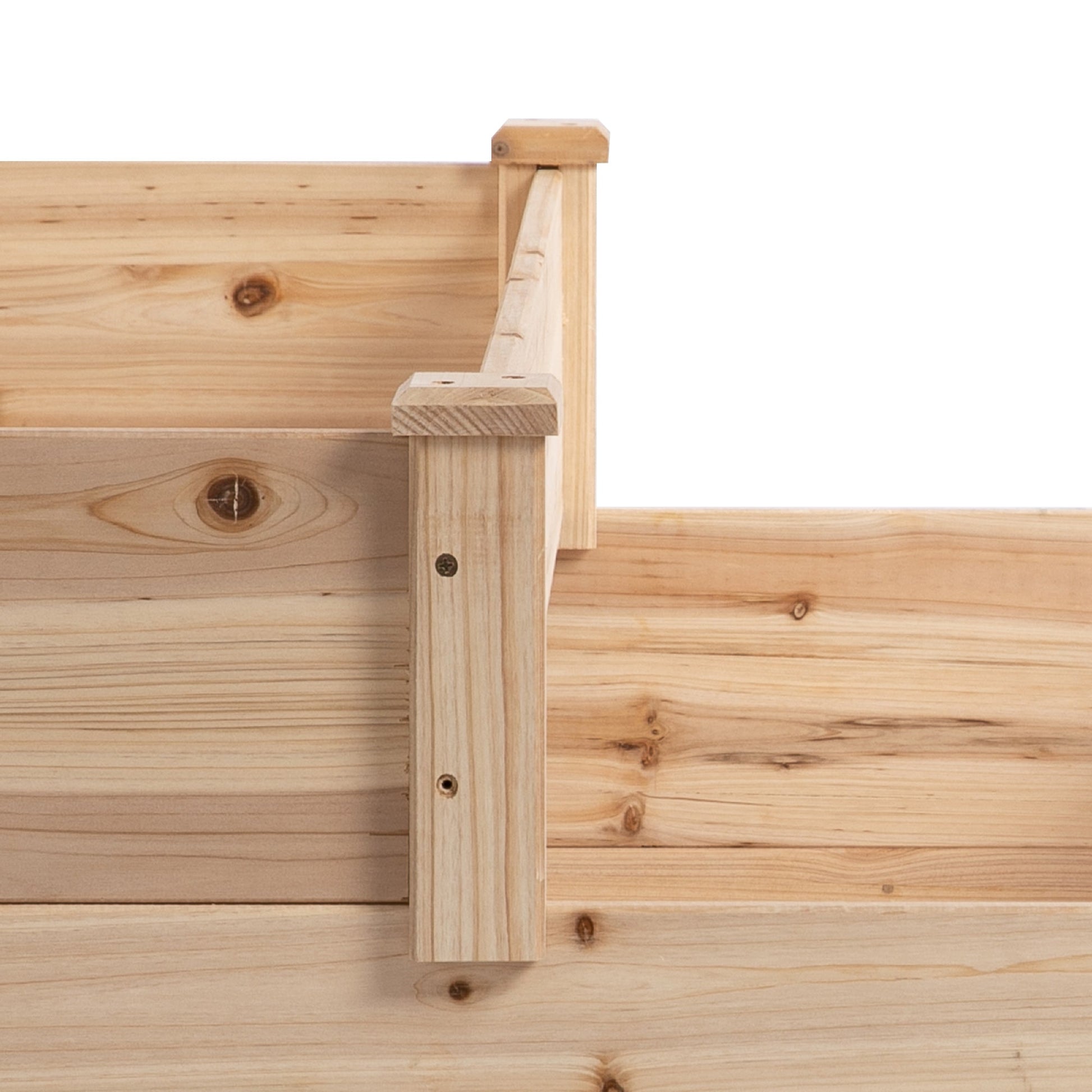 Wooden Raised Bed 3 - Tier Planter Kit Elevated Plant Box 124x124x56cm - plants - express.com