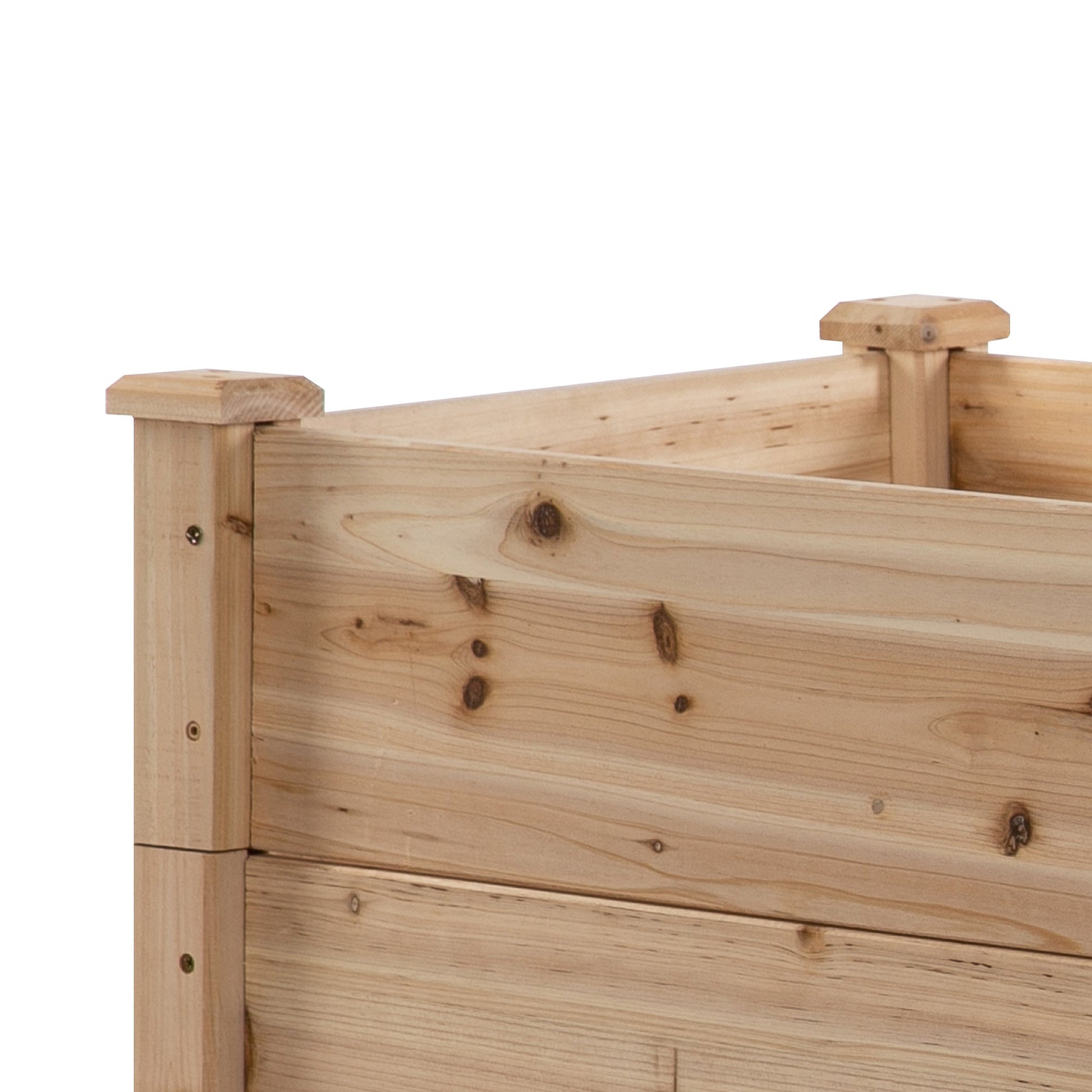 Wooden Raised Bed 3 - Tier Planter Kit Elevated Plant Box 124x124x56cm - plants - express.com
