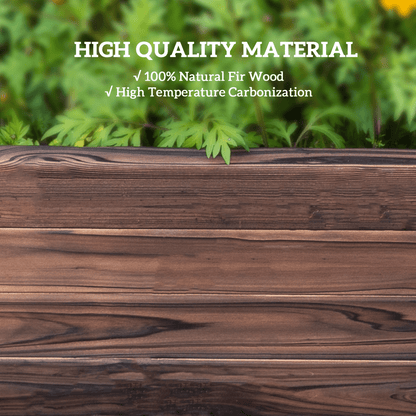 Wooden Raised Garden Bed Planter 80x80x22.5 cm - Durable Outdoor Grow Bed - plants - express.com