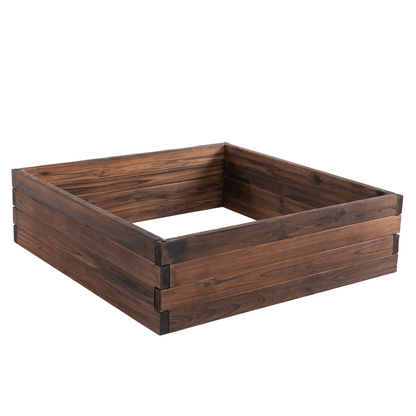 Wooden Raised Garden Bed Planter 80x80x22.5 cm - Durable Outdoor Grow Bed - plants - express.com
