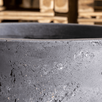 XXL Aurella Onyx Dusk Concrete Cylinder Planter - Bold, Durable, Elegant Design - plants - express.com