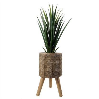 Zandi Flowers Rustic Large Planter - 40cm Fibreglass Composite Elegance - plants - express.com